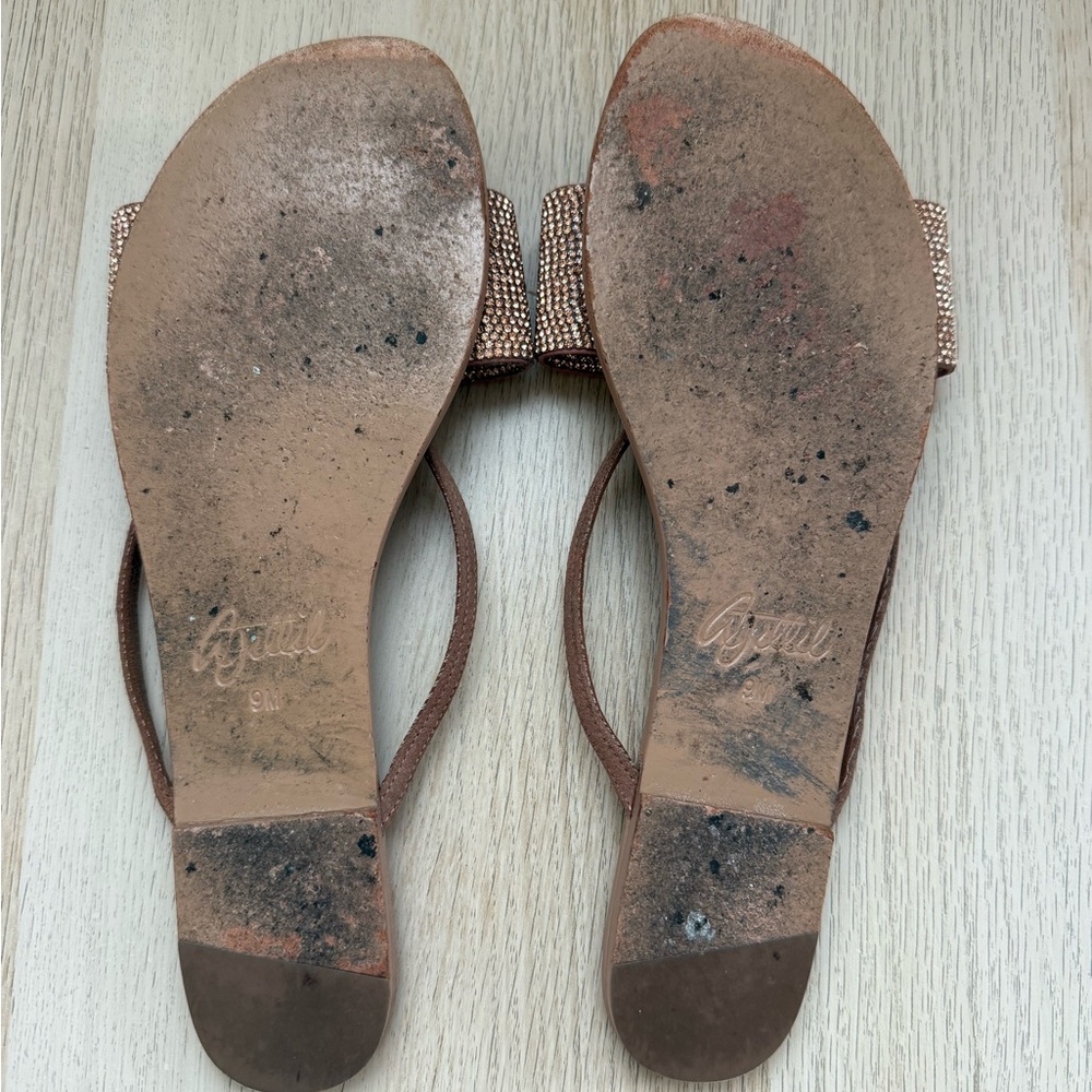 Aminah Abdul Jillil Crystal Flip Flop Sandals - Picture 6 of 7